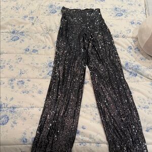 Sequin Black Women's Pants